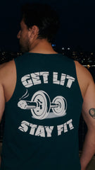Get Lit Stay Fit Graphic Tank Top